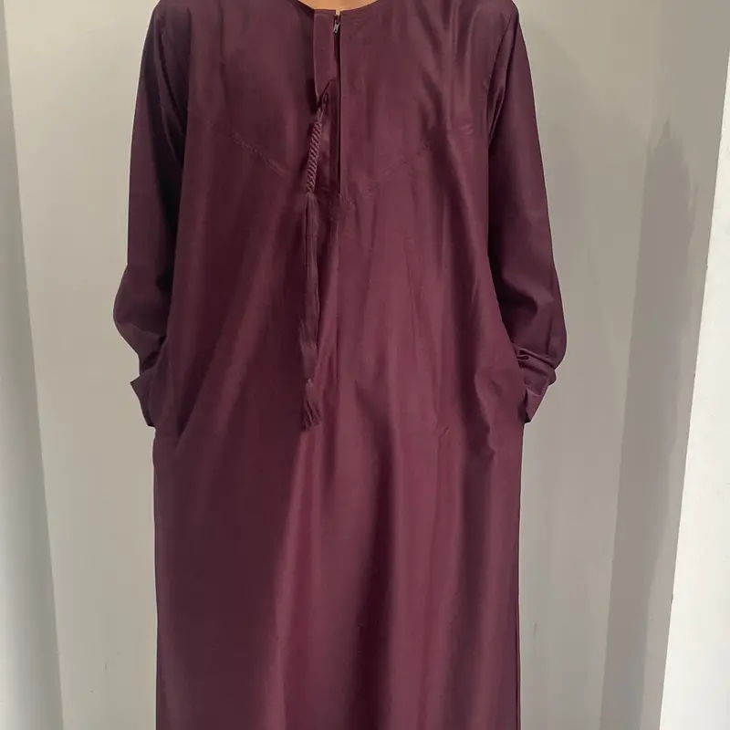 Zakariya’s Collection- Cotton Emirati Jubba- Plum 1