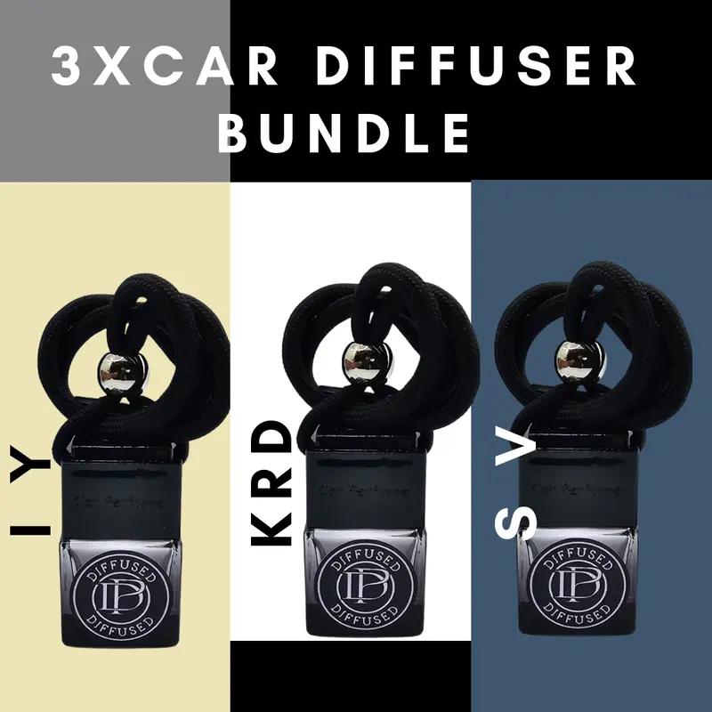 3 x Luxury Car Diffusers - I Y, KRD, S V - Inspired by Fragrances 0