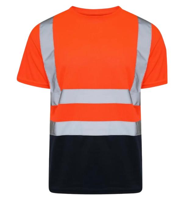 hi viz shirt, hi visbility top crew neck t shirt high visbillity workwear roundneck t shirt workwear Menswear Outfit Sweatshirts Tops Man Shortsleeve Casual, high quality 5