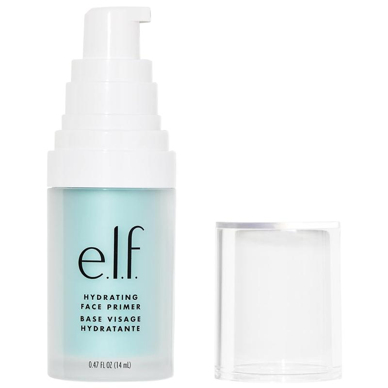 e.l.f. Hydrating Face Primer, Lightweight, Long Lasting, Creamy, Hydrates, Smooths, Fills in Pores and Fine Lines, Natural Matte Finish, Infused with Vitamin E, 0.47 Oz Makeup Cosmetic Moisturizer Moisture Moisturizing 1