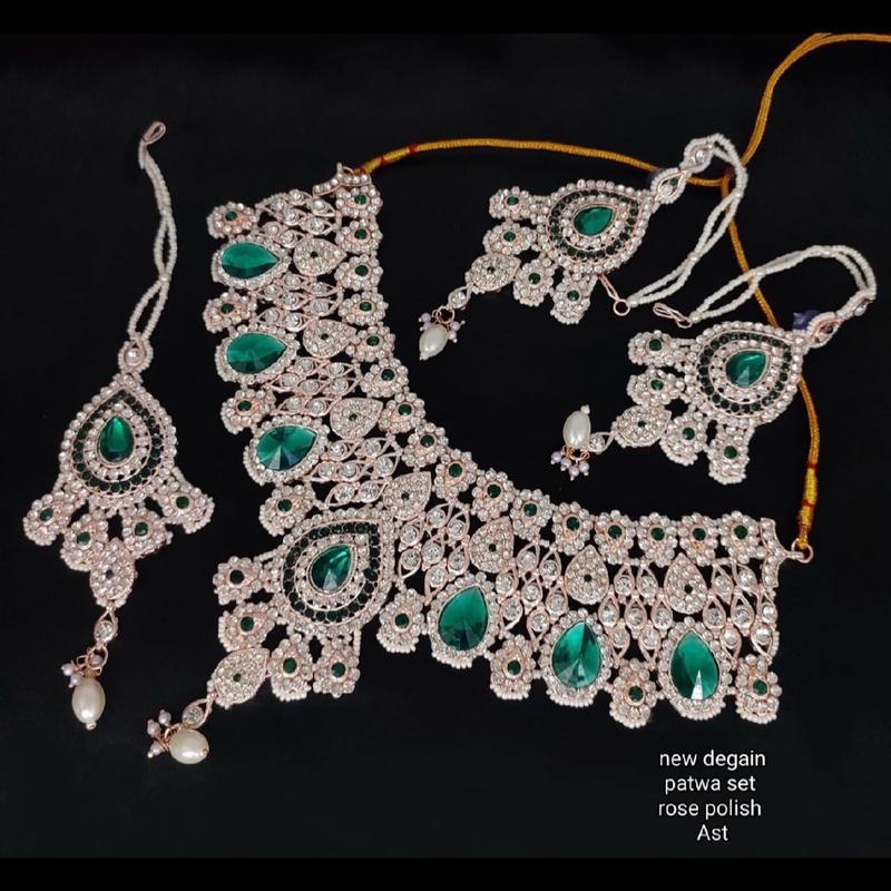 O700 LATEST STYLISH KUNDAN CHOKER WEDDING PARTY TRADITIONAL NECKLACE SET 3
