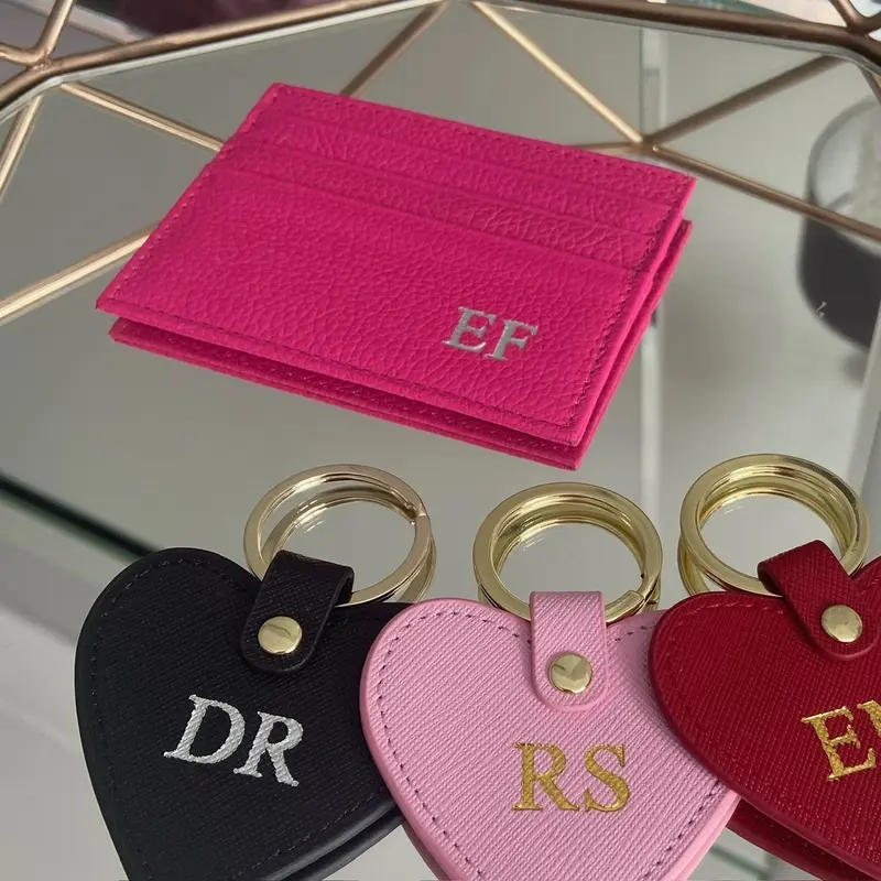 Personalised Card Holder - with silver or gold initials 4