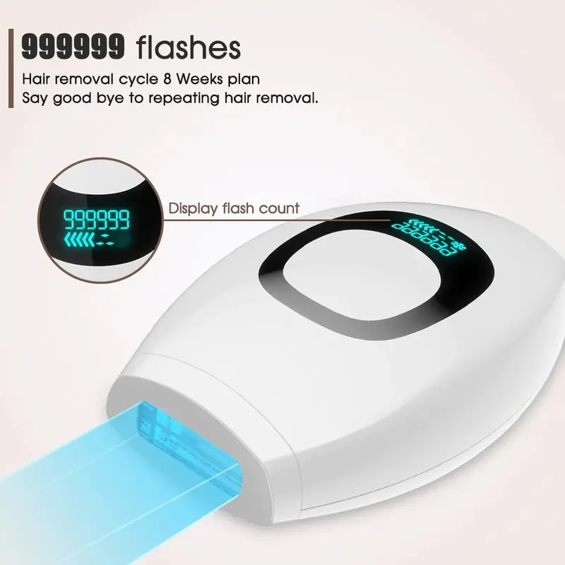 Laser Hair Removal At-Home for Women Men, 999,999 Flashes Painless IPL Hair Removal Device on Facial Legs Arms Bikini Line Comfort Silky ipl hairremoval Default 6