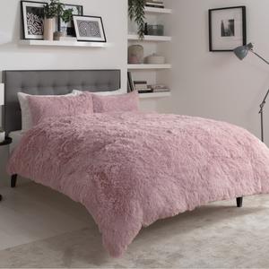 Snuggle Duvet Quilt Cover Set Soft Hug & Snug Soft Warm Fleece Bedding Set Single Double King Bed Size Cuddly Cosy Shaggy Fluffy Feel