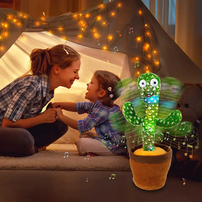 1pc-Premium Quality Dancing Talking Cactus Toys For Baby Boys And Girls, Fastest Delivery Singing Mimicking Recording Repeating What You Say Sunny Cactus Up Plus Halloween , christmas, party , free deliver 3