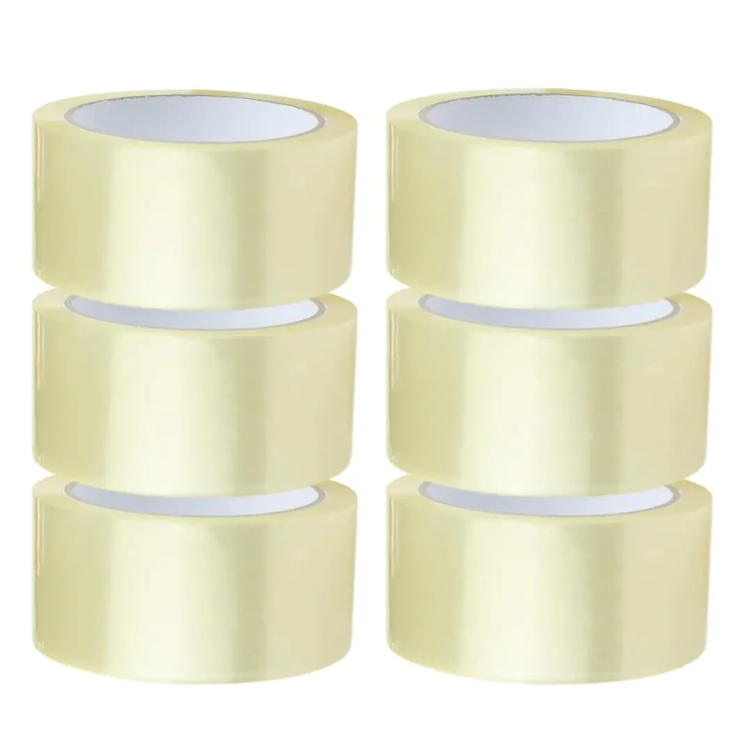 Clear Packaging Tape (48MM x 66M) | Strong heavy duty tape Strong Adhesive Tape | Secure Sticky Seal for Boxes Packing Tape for Moving House | Box Tape, Clear Tape Roll