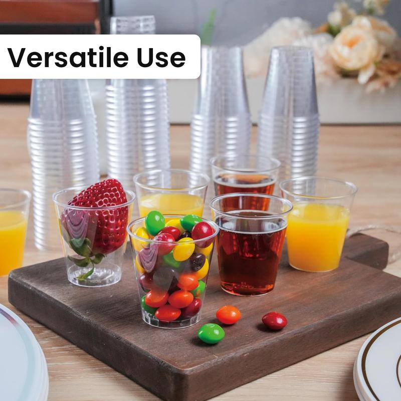 Disposable Clear Plastic Bomb Glasses - Strong Jager Bomb & Jelly Party Cups, Lightweight & Sturdy, Perfect for Events & Gifting - Traditional Style, Pack Set Colorful 2