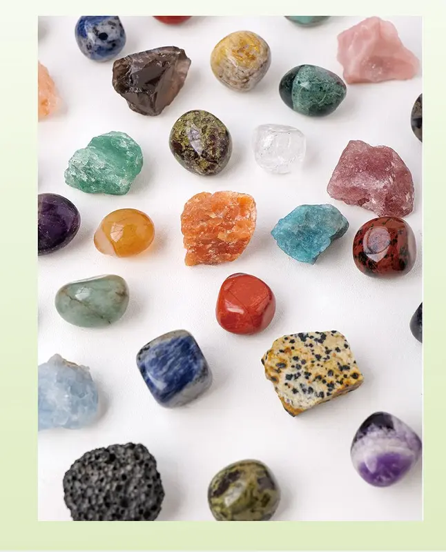 Crystal Adventure Gift Box for children Natural Science, Best Christmas Gift for Children, Crystal Collection Crystal Kit, Popular Tumbled Crystals Crystal Starter Set for boy/girl, Natural crystal rough stone children's gemstone mineral box birthday gift 5