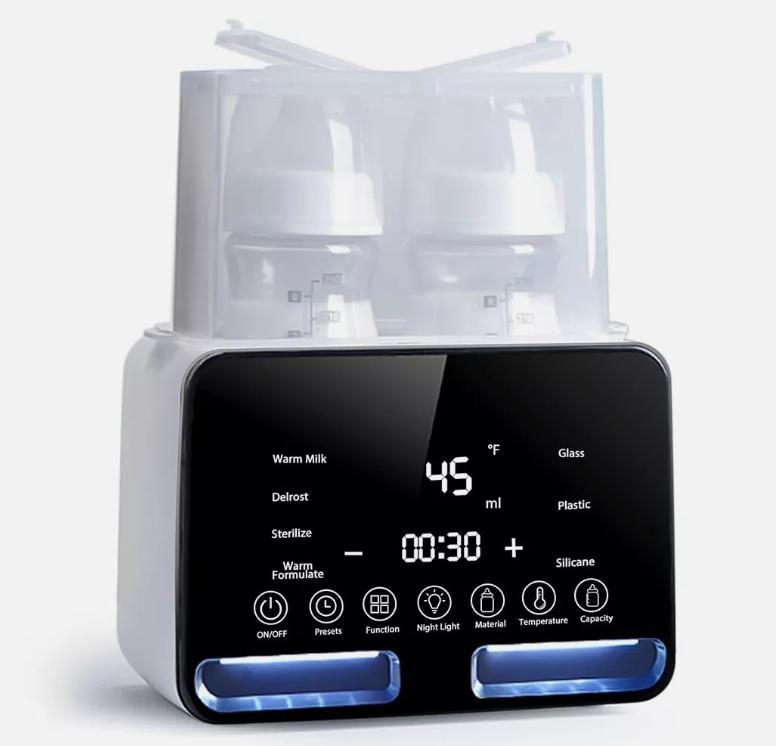 Baby Bottle Warmer Steriliser Fast Milk Warmer with LCD Display and Timer UK 3