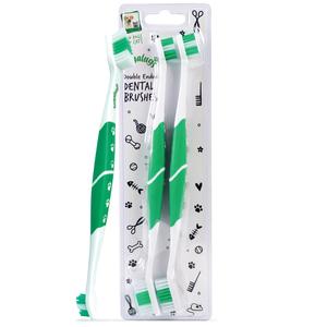 Double Ended Toothbrush (x2) For Dogs & Cats