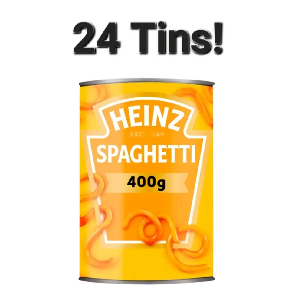 Heinz Spaghetti in Tomato Sauce - 24 x 400g Tins - Pasta