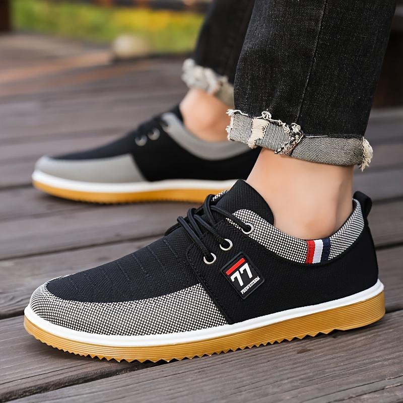 Product Introduction of All-Season Men's Comfy Canvas Shoes - Breathable, Durable Rubber Sole, Versatile, Stylish Lace-Up for Office, Walking, Driving, Sports 5