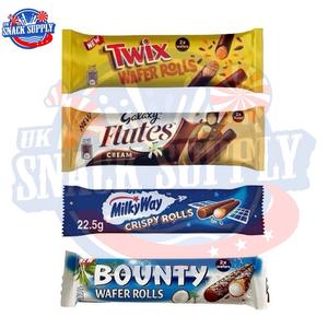 Crispy Wafer Rolls- Bounty, Twix,Milkyway, Galaxy Chocolate Snack Sweet Caramel Crunchy