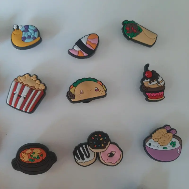 Food Themed croc charms shoe decoration accessories jibbitz shoe charms choose design 6