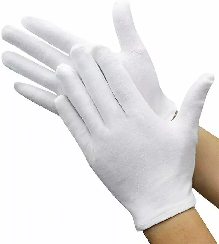 6 Pairs 100% Cotton White Gloves – Moisturizing, Dermatological, Eczema Relief 4