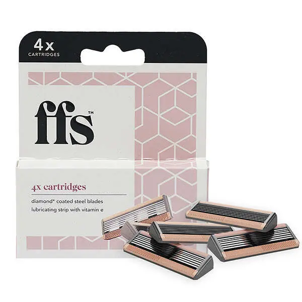 FFS Beauty | 4 x Peach Replacement Shaving Razor Cartridges