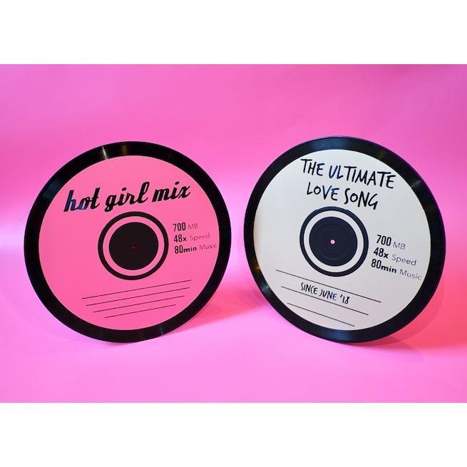CD disk style hot girl mix upcycled vintage 12" LP vinyl record home decor 5