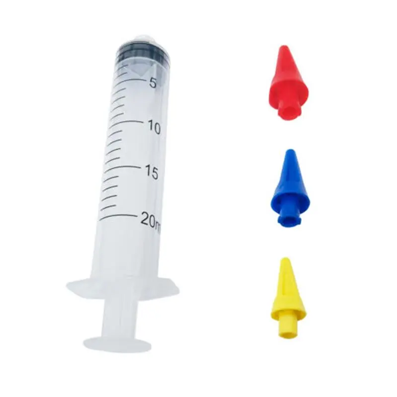 Ear Wax Removal 30ml Syringe Irrigation Cleaning Kit Water Remover 3 Silicone Tips 1