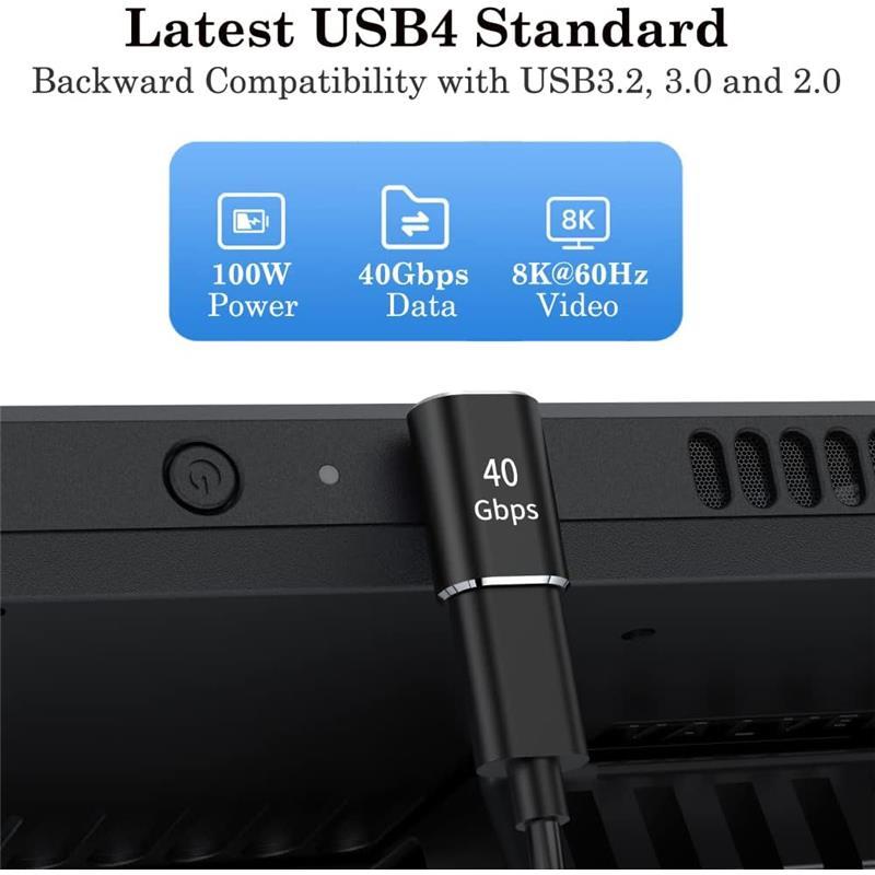 USB C 90 Degree Adapter (Two Styles), USB Type C Right Angle Extender Connector for Steam Deck, Meta Quest, MacBook, Smart Tablet & Phone and More - Black  Alloy Cable Charging Port Shell Device Durable 4