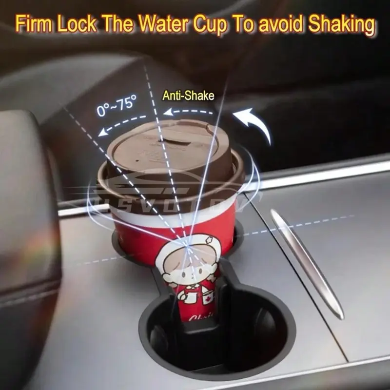 Cup Holder For Tesla Model Highland Center Console Storage Box Armrest Organiser Insert Phone Holder Accessories 4