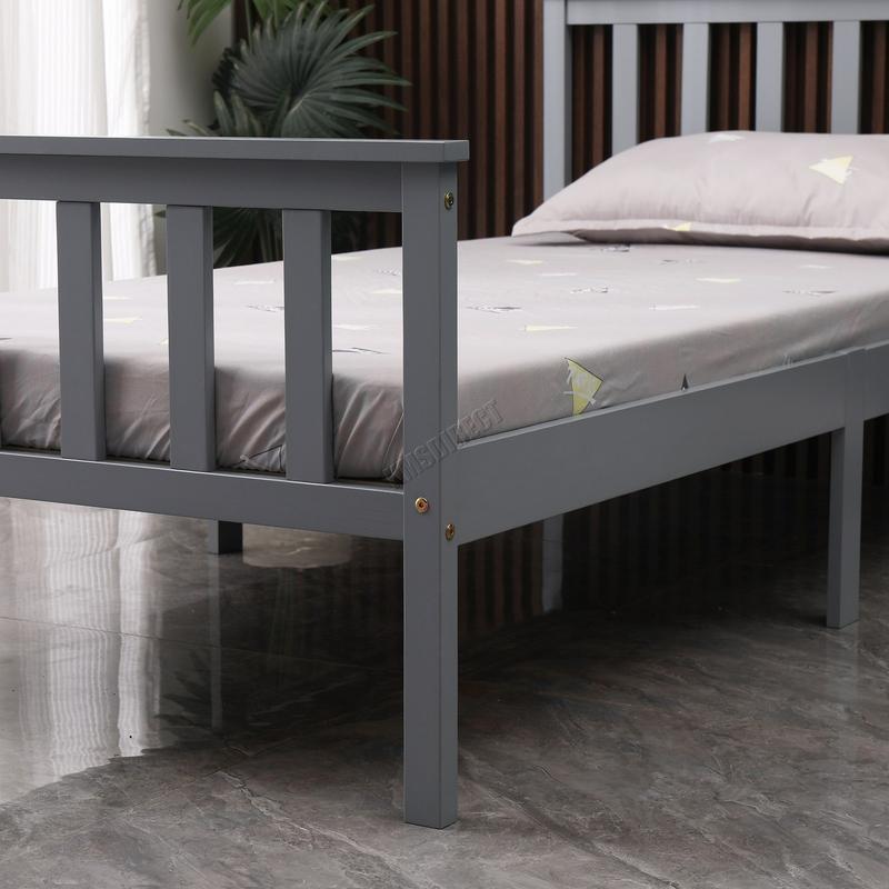 WestWood Single Double King Bed Solid Pine Frame Bedroom Footboard 5
