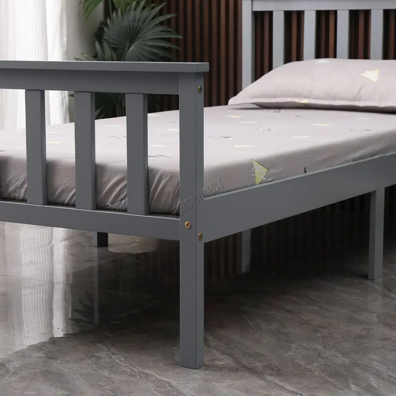 WestWood Single Double King Bed Solid Pine Frame Bedroom Footboard 5