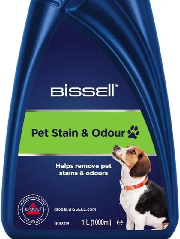 BISSELL Pet Stain & Odour Formula | For Use in Compact Carpet Cleaners | Removes Stains and Neutralized Pet Odours | 1085N, 1L, Cleaning Solution (Packaging may vary)