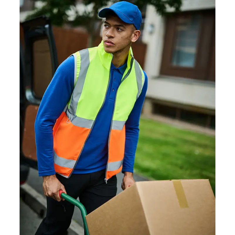 Regatta High Visibility - Pro hi-vis full-zip gilet - Orange/Navy 1