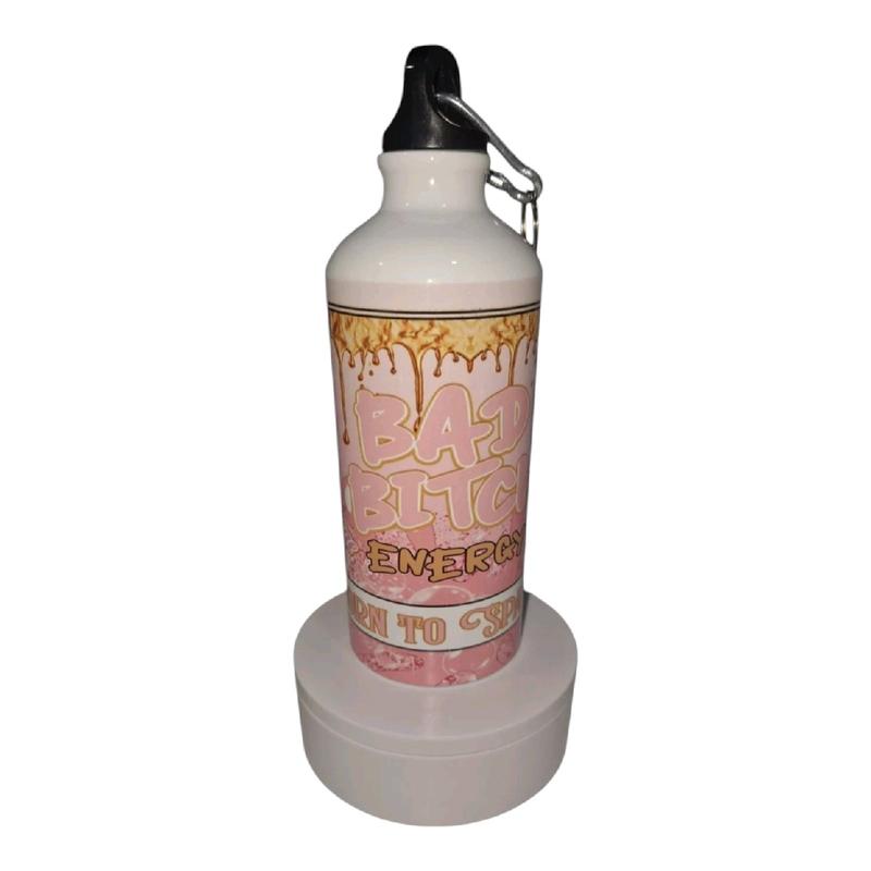 Personalised Bad Bitch Energy Reusable Water Bottle -  Washable Portable Drinkware Lightweight Stylish Tumbler 2