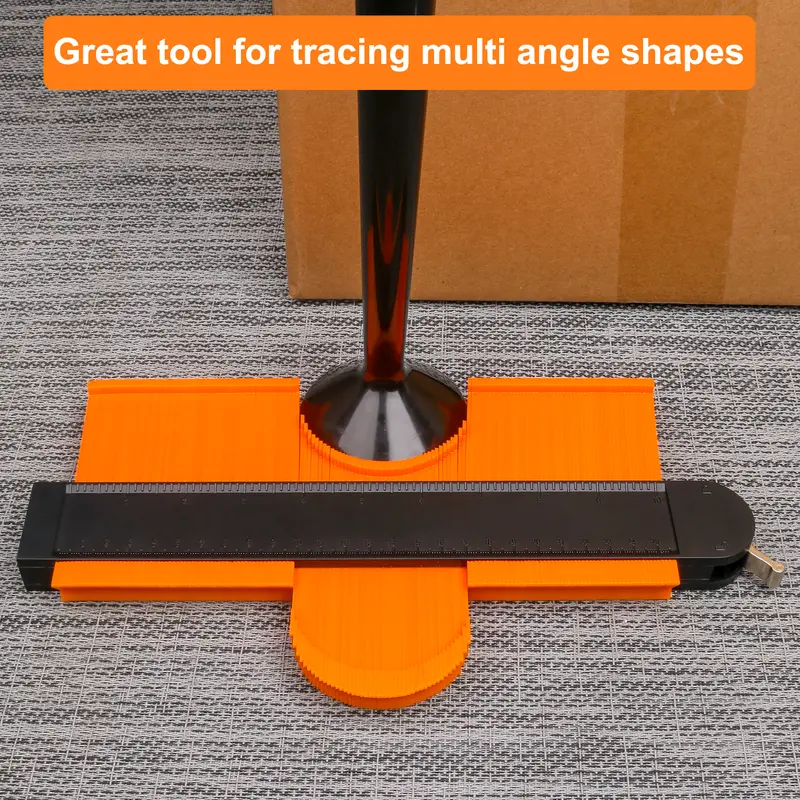 Contour Gauge Profile Tool with Lock 10 Inch/25cm, Profile Gauge Tool Contour Gauge Duplicator Marking Gauge Woodworking Tools Laminate Flooring Tools Thoughtful Gifts for Men 4