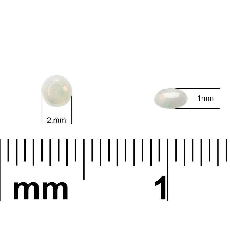 Opal, Round Cabochon, 2mm 2