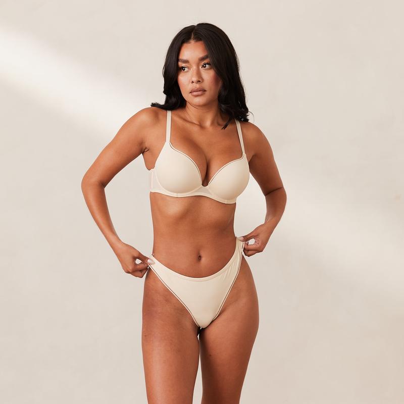 Comfort Push-Up T-shirt Bra  - Latte 1