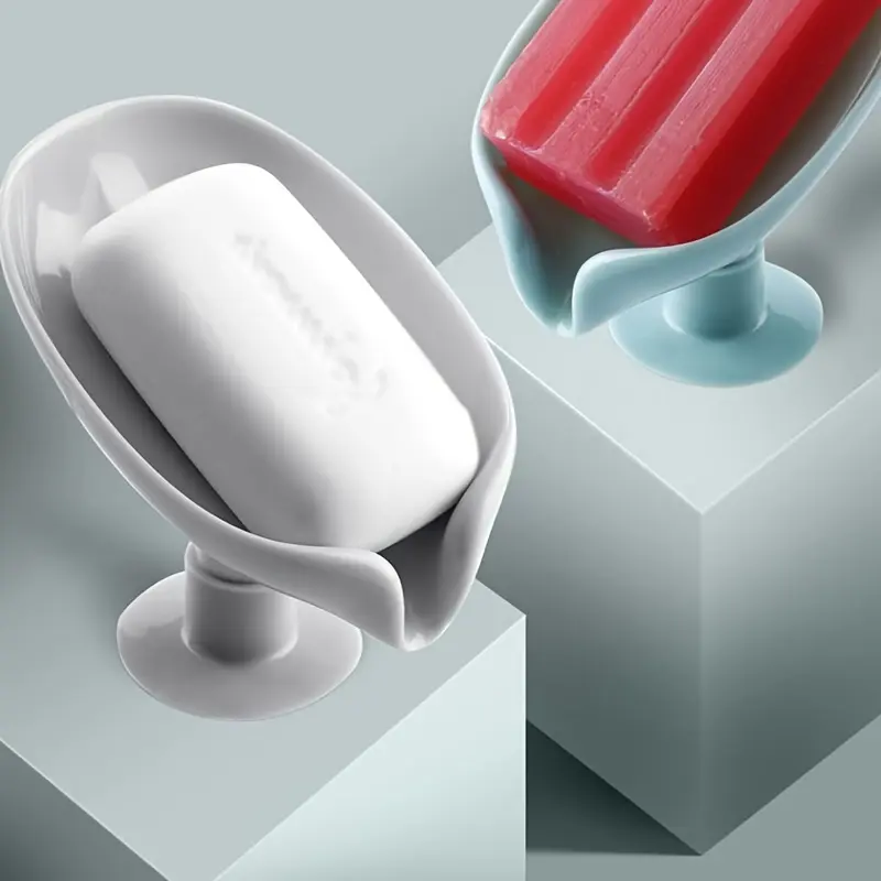 HARLESOTTO       2 Suction Cup - Style Drainage Soap Dish Holder: No - Punch Installation, Prevents Water Accumulation, Ideal for Home Use. Great for Home Organization, Kitchen and Bathroom Accessories. 6