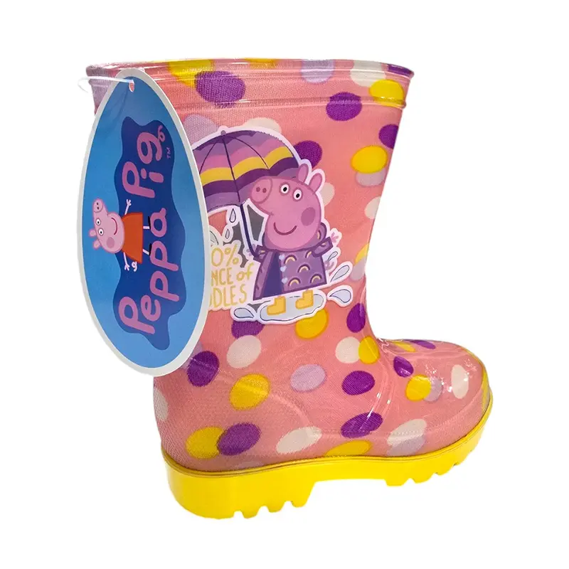 girls pink peppa pig character wellington boot 6