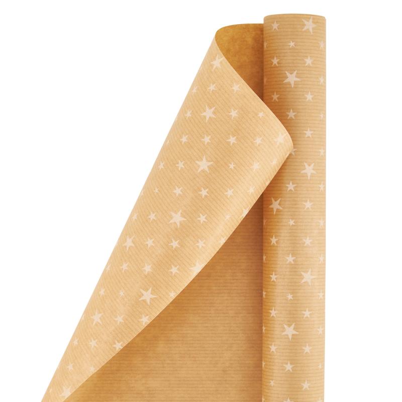 Christmas Wrapping Paper Gift Wrap Natural Kraft Paper Ribbed Eco Wrap Red Brown Bulk Pack 12M Festive 4 Pack 8