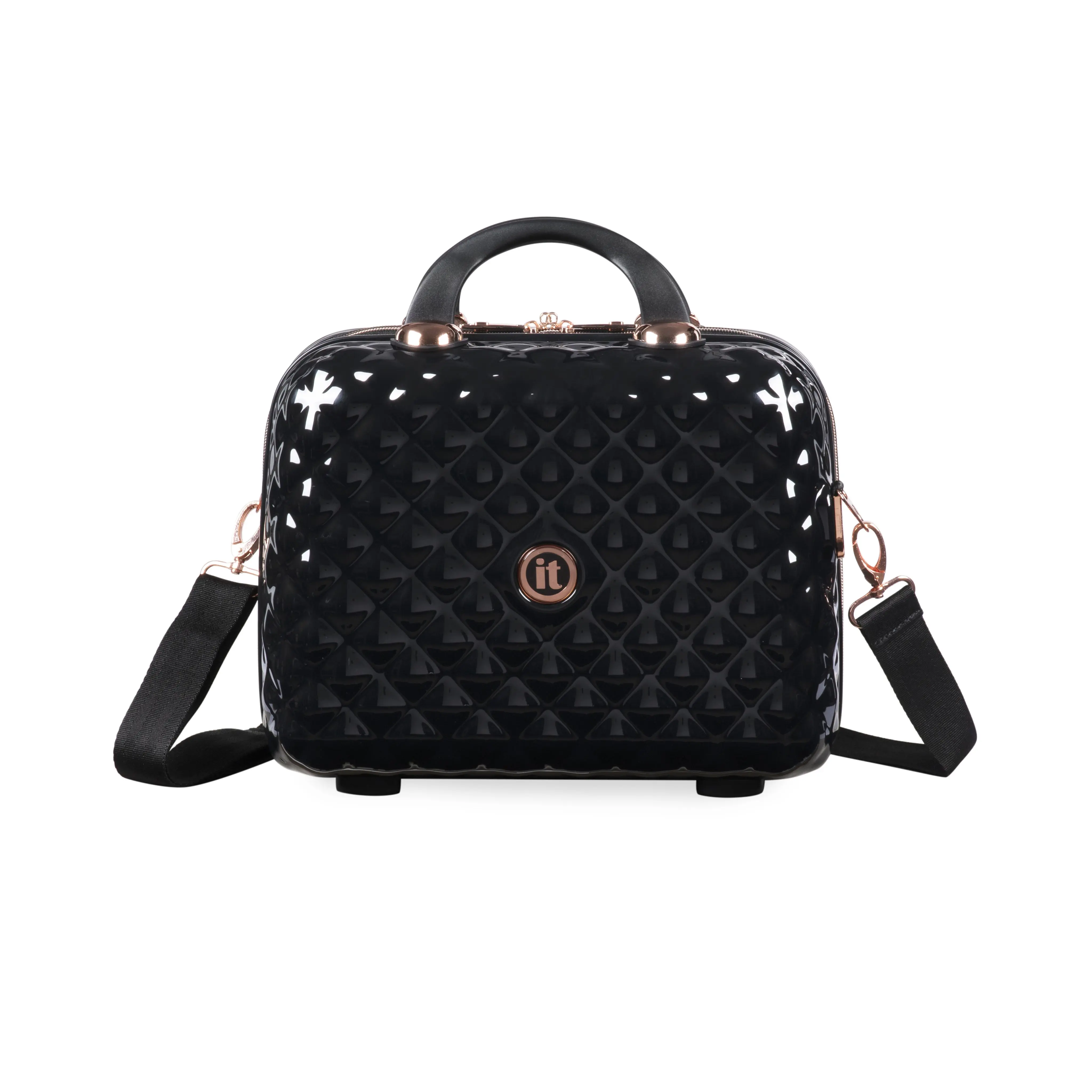 it Luggage | Glitzy Vanity Case in Black | Hard Shell | High-Gloss