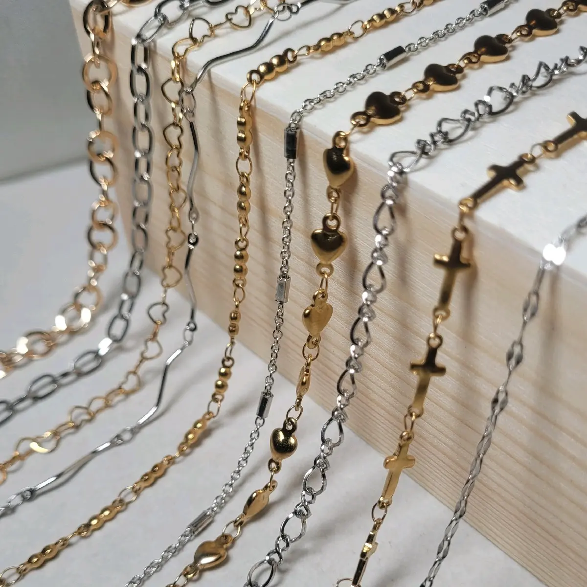 Stainless Steel 16 Inch Chain Necklace with 2 Inch Extender - Minimalist Style