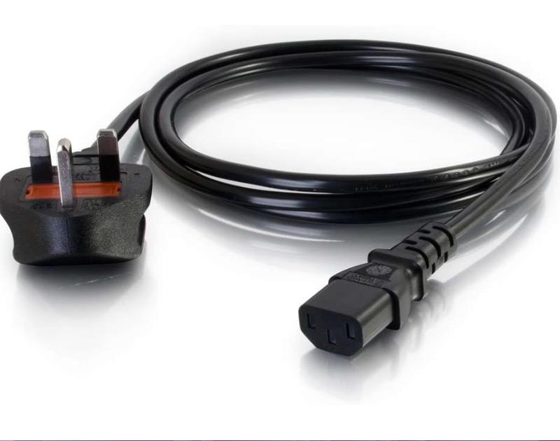 C2G 88513 2 Metre UK Power Cable (IEC320C13 to BS 1363) 6 Foot Kettle Lead/Power Cord, Black 1