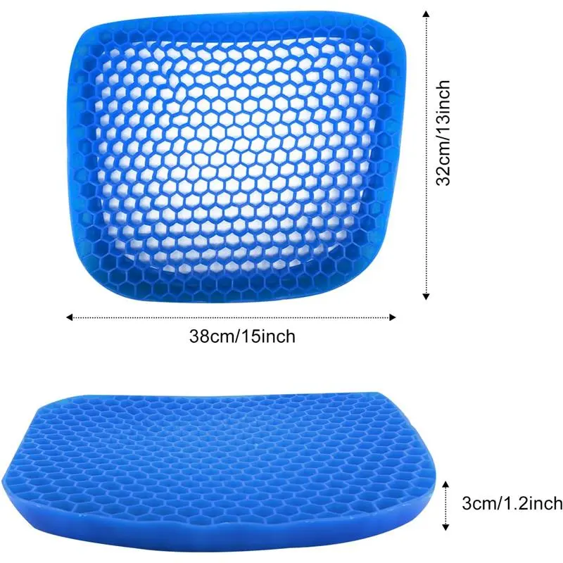 Soft Sitter Cushion Gel Seat Cushions for Sitting Pressure Sore Cool Honeycomb Cushion for Pressure Relief Breathable Coccyx Sciatica Pain Cushion for Long Sitting Home Office Car seat  cushion 2