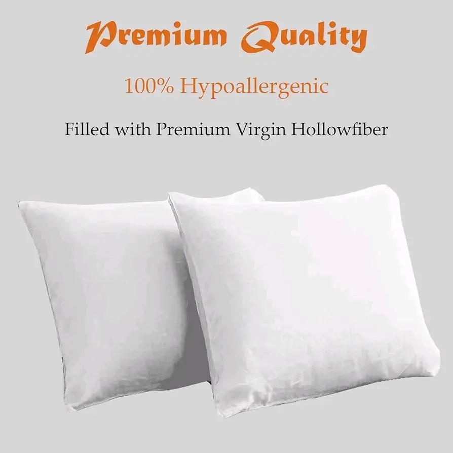 Standard Luxury Pillows  - 50x75 cm - Standard Size Hotel Quality Soft Pillow for Sleeping - Bounce Back Support Bed Pillows - Hypoallergenic Soft Hollowfibre