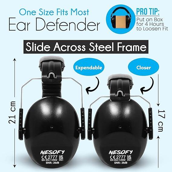 Ear Defenders Children – Ear Protection & Noise Cancelling Kids Ear Defender Age 3-16 Year - Foldable & Adjustable Headphones Autism for Baby – 26db SNR 1