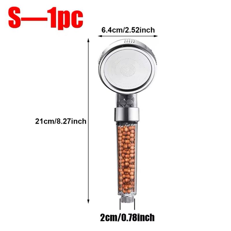 New Shower Head 3 Mode High Pressure 40% Water Saving Filters Adjustable Ionic 4