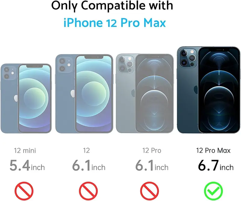iPhone 12 Pro Max/ 12 / 12 Pro Magnetic Case, Compatible with Magsafe,Shockproof Soft TPU Bumper, Scratch-Resistant Back, Anti Fingerprint for iPhone 12 Pro Max ,Black Accessories Silicone Smartphone Protection Button Cell 1