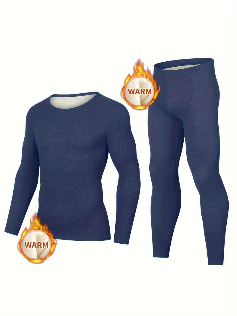 Product Introduction of Men's thermal underwear set, super soft lining warm base layer top and bottom autumn and winter 2