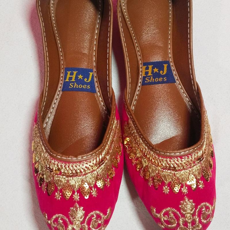 Khussa Shoes Punjabi Jutti with Velvet Material and Embroidery Design - Comfortable to Wear with Cushioned Padded Soles 4