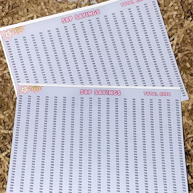 Penny Savings and challenge STICKERS for Money Tins Cash Stuffing & Budgeting 2