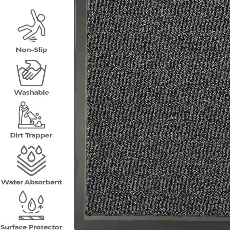 Heavy Duty Rubber Barrier Mat Non Slip Hall Hallway Kitchen Runner Rug Door   safety  mat entryway  mat 8
