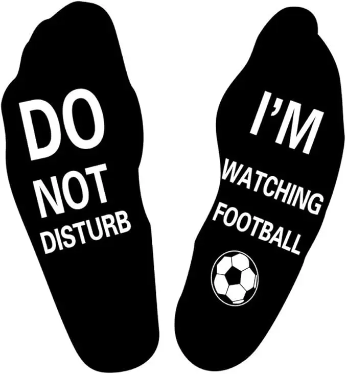 Himozoo 'Do Not Disturb I'm Watching Football or Rugby' Novelty Funny Socks for Men Women - Menswear 0