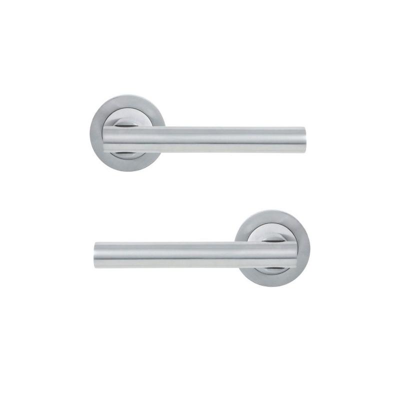 Frisco FD60 Mitred Door Handle – Sleek Satin Stainless Steel 0