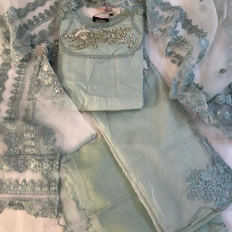NAKHRA 6.0 mint Eid collection 2025 embroidery and stone work 5